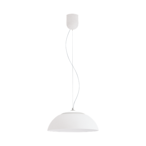 Marghera pendel i Metal Hvid og Aluminium og Hvid plastik, 19,2W og 8,5W LED, diameter 44,5 cm, højde 150 cm.